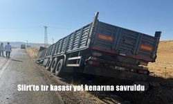Siirt Kurtalan’da Tır Kazası: Kasası Yol Kenarına Savruldu, Trafik Aksadı
