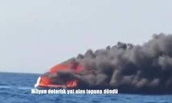 Bodrum Türkbükü’nde Milyon Dolarlık Lüks Yat Alevlere Teslim Oldu