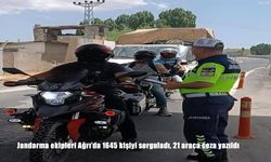 Ağrı’da Jandarma Denetiminde Bin 645 Kişi Sorgulandı, 21 Araca Ceza Kesildi