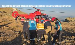 Tunceli’de Düzgün Baba Dağı’nda Kayalıklardan Düşen Vatandaş Helikopterle Kurtarıldı