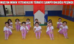 Muş’un minik jimnastikçileri Türkiye şampiyonluğuna hazırlanıyor