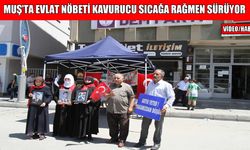 Muş’un kavurucu sıcağında evlat nöbeti