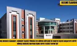 'MUŞ MERKEZ KARABEY, KORKUT İLÇESİ YÜREKLİ VE GÜVEN KÖYLERİ VE VARTO İLÇESİ AKÇATEPE KÖYÜ GÜNEŞ ENERJİLİ HAYVAN İÇME SUY