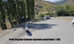 Erzurum’da Feci Kaza! Freni Boşalan Kamyon Uçuruma Yuvarlandı: 1 ölü