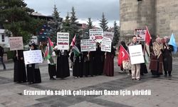Erzurum’da Sağlık Çalışanlarından Gazze İçin Sessiz Yürüyüş: “Zulme Sessiz Kalan da Zalimdir”