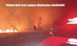 Malatya Pütürge’de Çıkan Arazi Yangını Büyümeden Söndürüldü