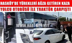 Muş’ta korkutan kaza: Otobüs traktöre çarptı
