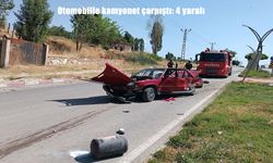 Van Muradiye'de otomobil ve kamyonet çarpıştı: 4 kişi yaralandı