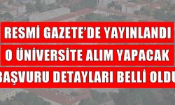 Resmî Gazete’de yayımlandı: O üniversiteye personel alımı yapılacak! Başvuru şartları ve detaylar belli oldu!