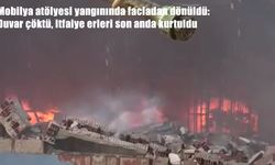 Antalya’da mobilya atölyesinde yangın: Duvar çöktü, itfaiyeciler son anda kurtuldu