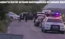 Bayburt’ta özel jet düştü