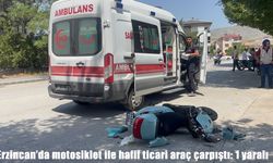 Erzincan’da motosiklet ile hafif ticari araç çarpıştı: 1 yaralı