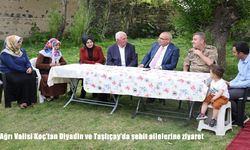 Ağrı Valisi Mustafa Koç’tan Diyadin ve Taşlıçay’da şehit ailelerine anlamlı ziyaret