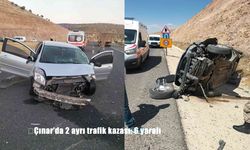 Çınar’da 2 ayrı trafik kazası: 6 yaralı