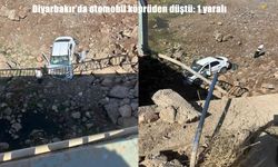 Diyarbakır Çınar’da otomobil köprüden düştü: 1 kişi yaralandı