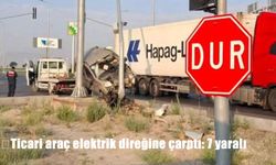 Kayseri Yeşilhisar’da hafif ticari araç direğe çarptı: 7 kişi yaralandı