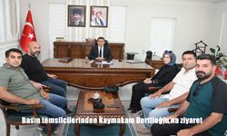 Basın temsilcilerinden Kaymakam Dertlioğlu'na ziyaret