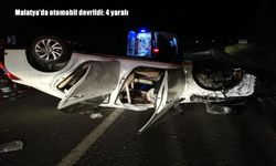 Malatya Darende’de otomobil devrildi: 4 kişi yaralandı