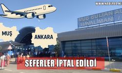 Muş-Ankara uçak seferleri iptal edildi