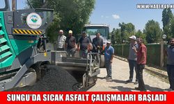 Sungu’da ulaşım kolaylaşıyor: Sıcak asfalt çalışmaları başladı