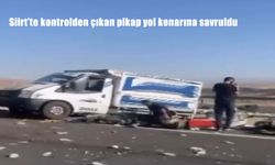 Siirt-Kurtalan Yolunda Kontrolden Çıkan Pikap Savruldu