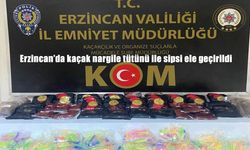 Erzincan’da Kaçak Nargile Tütünü ve Sipsi Operasyonu: 39 Kilo Ele Geçirildi