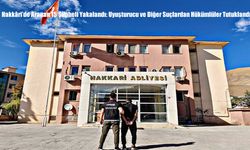 Hakkâri’de Aranan 15 Şüpheli Yakalandı: Uyuşturucu ve Diğer Suçlardan Hükümlüler Tutuklandı