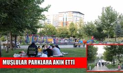 Sıcaktan kaçan Muşlular parklara akın etti
