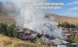Erzurum Kırmızıtaş’ta Yangın: 15 Ev ve 10 Ahır Küle Döndü