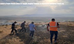 Patnos’ta Dağlık Alanda Çıkan Ot Yangını, Buğday Tarlaları ve Mühimmat Bölüğünü Tehdit Etti