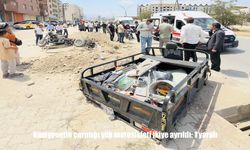 Yük motosikletine kamyonet çarptı: Araç ortadan ikiye ayrıldı, 1 kişi yaralandı