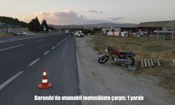 Darende’de Otomobil ile Motosiklet Çarpıştı: 1 Yaralı