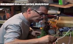 Erzincan’da atık tahtalar sanat eserine dönüşüyor