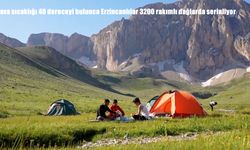 Erzincan’da hava sıcaklığı 40 dereceyi bulunca vatandaşlar 3200 rakımlı dağlarda serinliyor