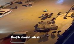 Elazığ’da otomobil takla attı