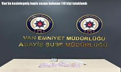 Van’da kesinleşmiş hapis cezası bulunan 110 kişi tutuklandı