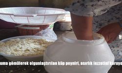 Ağrı’da Kuma Gömülerek Olgunlaştırılan Küp Peyniri Asırlık Lezzetini Koruyor