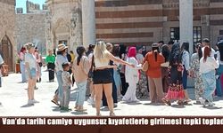 Van’da Tarihi Hüsrev Paşa Camii’nde uygunsuz kıyafet tepkisi