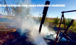 Elazığ’da bahçe yangını hızla söndürüldü