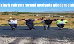 Ardahan’da asfalt ekibinden renkli görüntüler