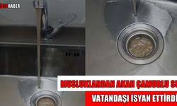 Muş’ta evlerin musluklarından akan çamurlu su isyan ettirdi!