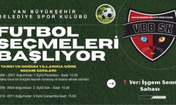 Van Büyükşehir Belediyespor Kulübü Futbol Seçmelerini Başlatıyor