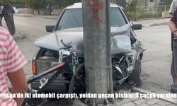 Erzincan’da İki Otomobil Çarpıştı: Bisikletli Çocuk Yaralandı