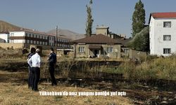 Yüksekova’da Anız Yangını Paniğe Sebep Oldu