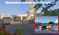 Diyarbakır’da muayeneden geçmeyen otomobilini ateşe verdi
