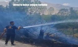 Van Gevaş’ta bahçe yangını kısa sürede söndürüldü