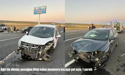 Ağrı’da dönüş yasağını ihlal eden araç kazaya karıştı: 1 yaralı