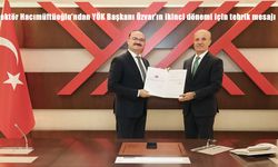Atatürk Üniversitesi Rektörü Hacımüftüoğlu’ndan YÖK Başkanı Özvar’a 2. dönem tebriği