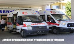 Elazığ’da birinci kattan düşen 2 yaşındaki bebek hastaneye kaldırıldı