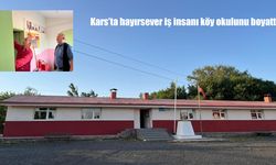 Kars’ta hayırsever iş insanından köy okuluna destek
